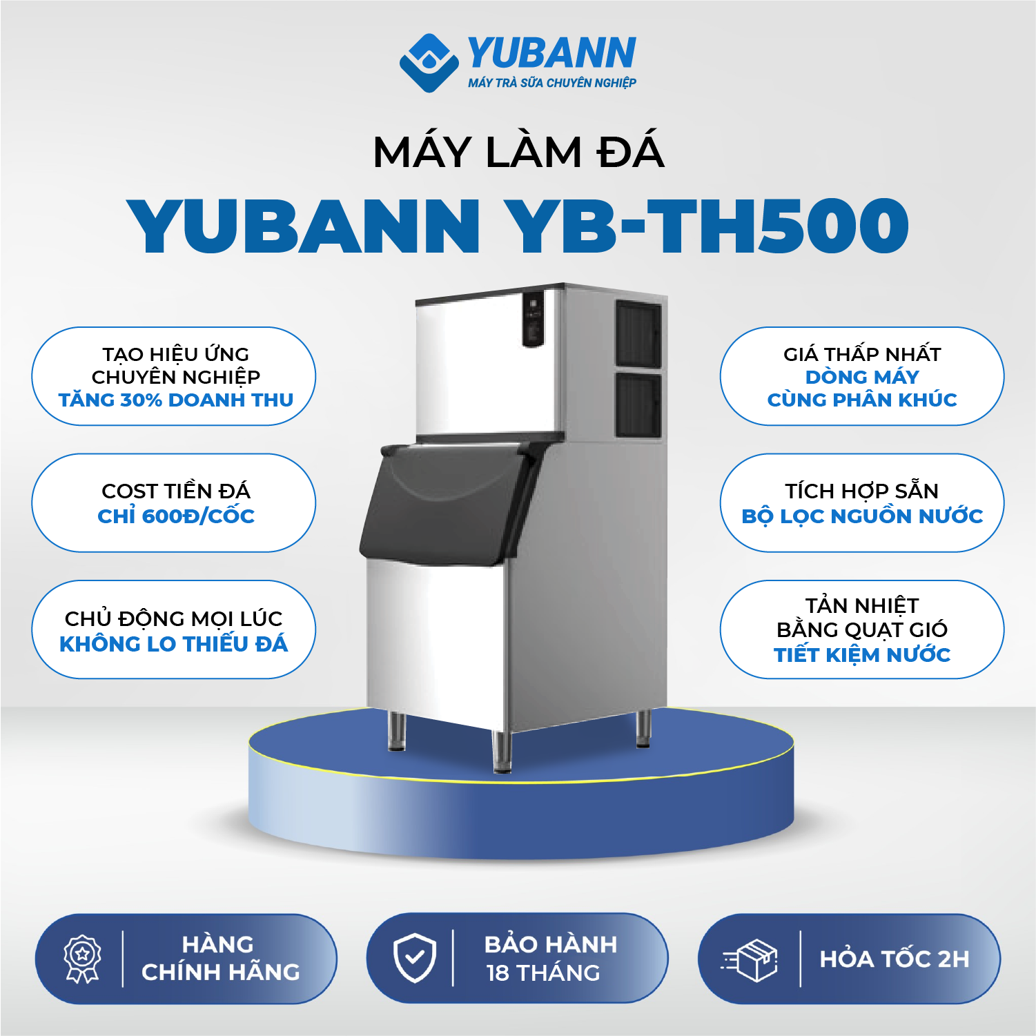 MÁY LÀM ĐÁ YUBANN YB-TH500